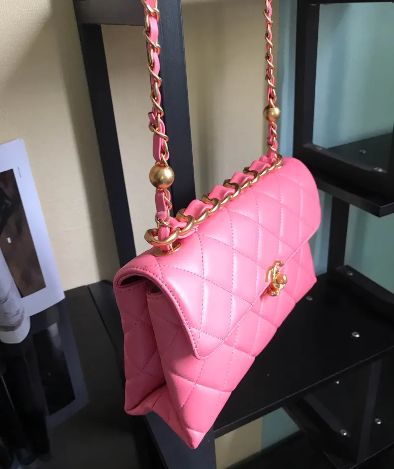 Double Golden Ball Handbag Model: AS1918 Size: 26x16.5x