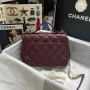 CHANEL Pearl Ball Size: 19x7x14cm Style Number: 93749 Deep Maroon