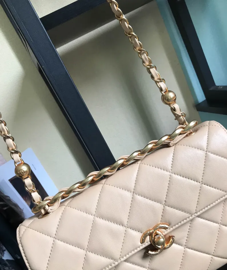 Double Golden Ball Handbag Model: AS1918 Size: 26x16.5x
