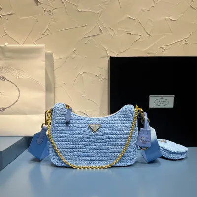 Prada Braided Bag Size: 23x16cm 1BH204 