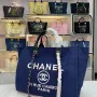 Chanel Shoulder Bag Size: 38*20*30cm Style: 8818 Dark Blue Denim