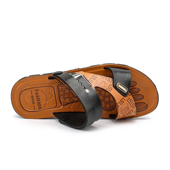 Season Fashion Men's Beach Leather Sandals