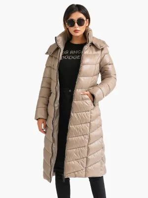  Winter Windproof Waterproof Long Parkas Thick Warm Puffer Jackets For Women Casual Coats With Belt Hooded Outerwear