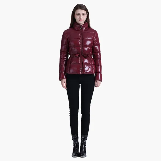  Winter Thick Puffer Jackets For Women Short Parkas With Belt Fashion Casual Coats   Windproof Waterproof Warm Outerwear