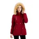 Women Winter Windproof Long Thick Parkas Coat Fluffy Faux Fur Hood With Velvet Fleece Outdoor Warm Padded Cotton Clothes