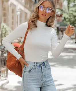 Solid Basic Women Long Sleeve T-shirt Casual White Fashion Warm Tops Stand Collar Soft Slim Tees Solid Basic Women Long Sleeve T-shirt Casual White Fashion Warm Tops Stand Collar Soft Slim Tees
