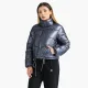  Winter Puffer Jacket Coat For Women Fashion Thick Short Parka Casual Solid Outdoor Warm Fluffy Outwear With Pleated