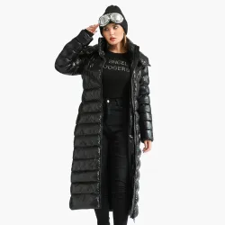  Winter Long Windproof Waterproof Parkas Coats For Women Thick Warm Puffer Jackets With Belt Fashion Hooded Outerwear