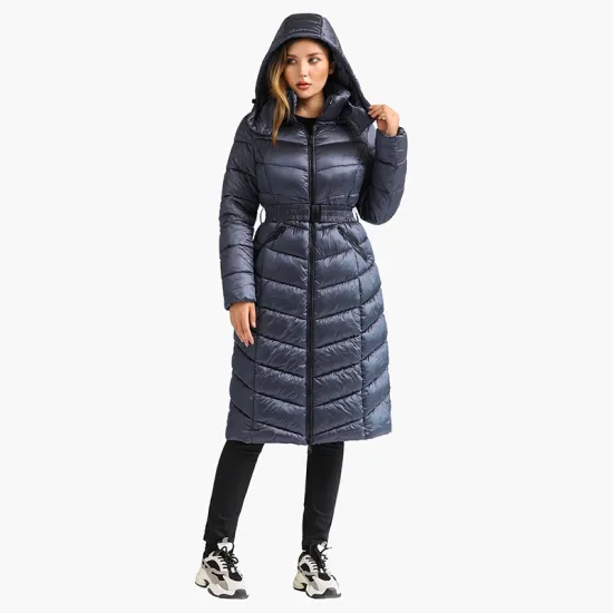  Winter Windproof Waterproof Long Hooded Parkas Women Thick Warm Puffer Jackets Coats With Belt Fashion Outerwear