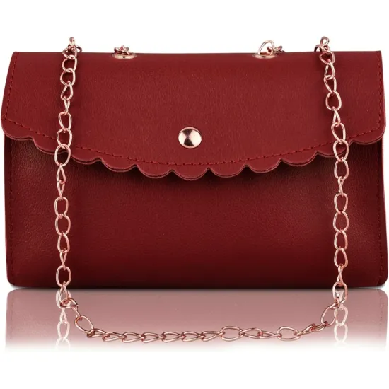 LIKE STYLE Women Maroon Messenger Bag - Extra Spacious  (Pack of: 3)