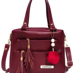 CarryLux Women Maroon Satchel