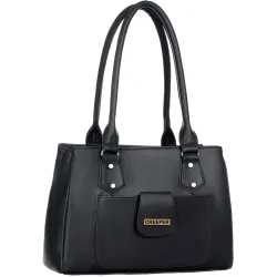 Snappy Women Black Shoulder Bag