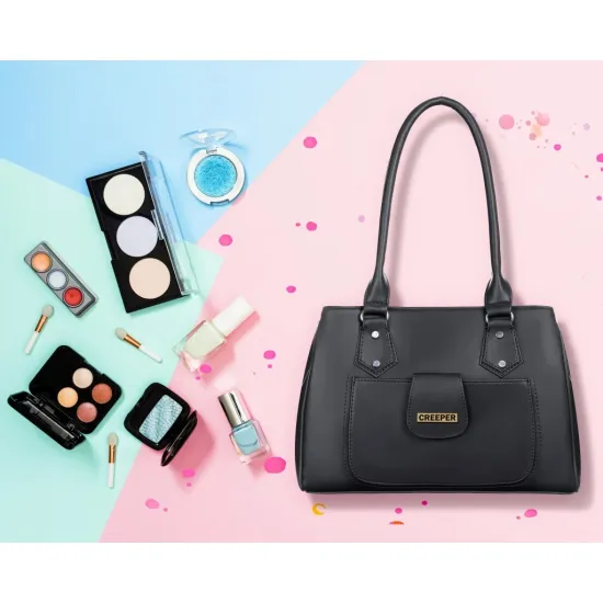 Snappy Women Black Shoulder Bag