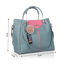 Shezelle Women Green Hand-held Bag - Extra Spacious  (Pack of: 5)