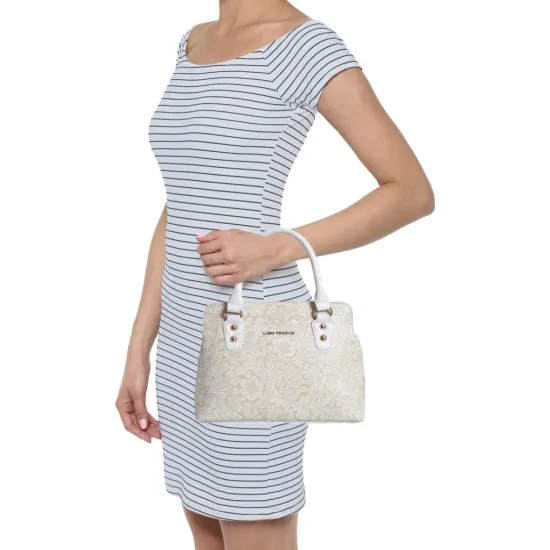 LINO PERROS Women White Shoulder Bag - Regular Size