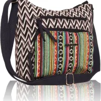 ASTRID Black Women Sling Bag - Extra Spacious