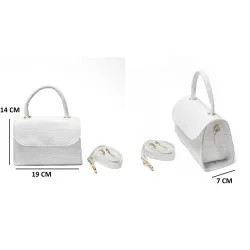 DONICY White Women Sling Bag - Mini