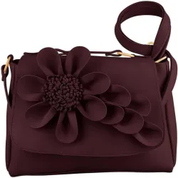 Designer Bin Maroon Women Sling Bag - Regular Size