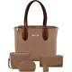 LaFille Women Beige Hand-held Bag - Extra Spacious  (Pack of: 5)