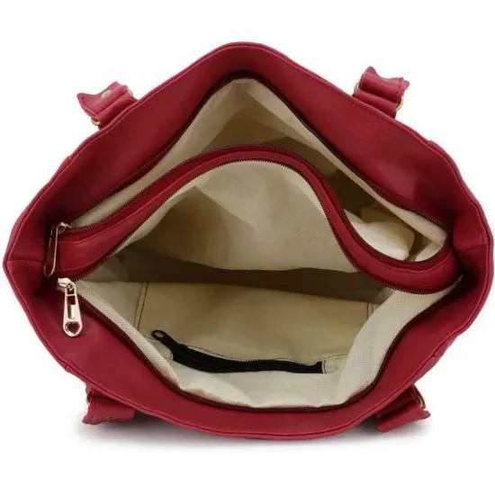 UPTOUCH Women Maroon Messenger Bag - Extra Spacious