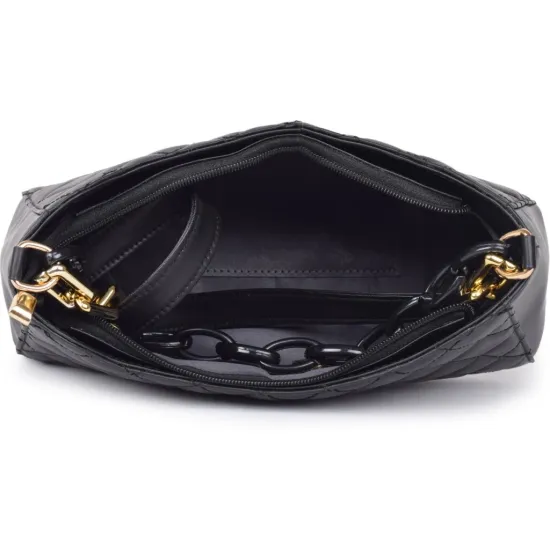 FOMMIL Women Black Shoulder Bag - Regular Size