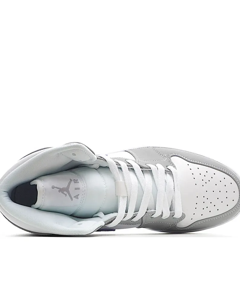 Wmns Air Jordan 1 Mid 'Wolf Grey Aluminum'