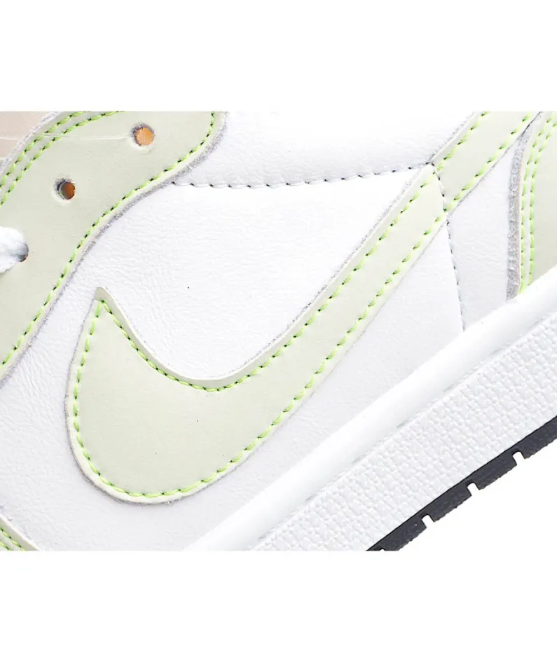 Air Jordan 1 Low Low Top Retro Culture Basketball Shoes White Green