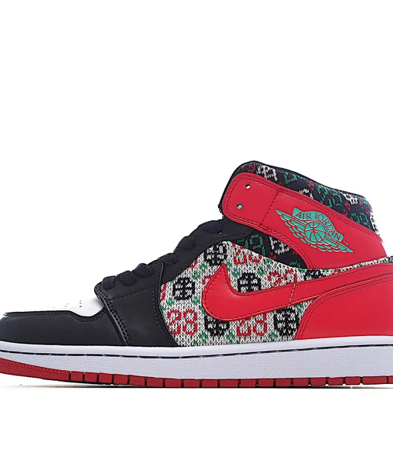 Air Jordan 1 Mid SE GS 'Ugly Christmas Sweater'