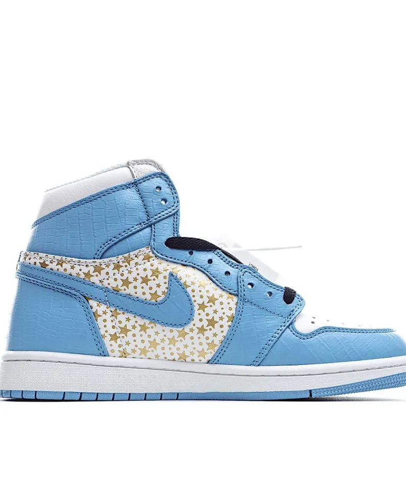 Supreme x AirJordan Retro AJ1 high-top basketball shoes