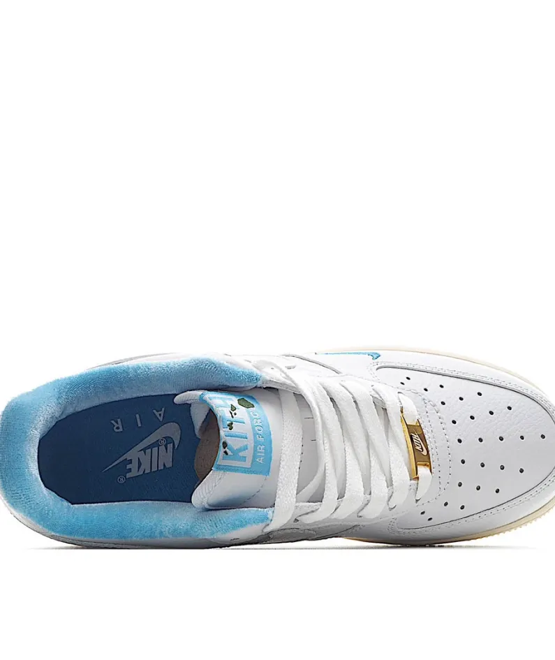 KITH Nike Air Force 107 Sneakers White Blue KITH Nike Air Force 107 Sneakers White Blue
