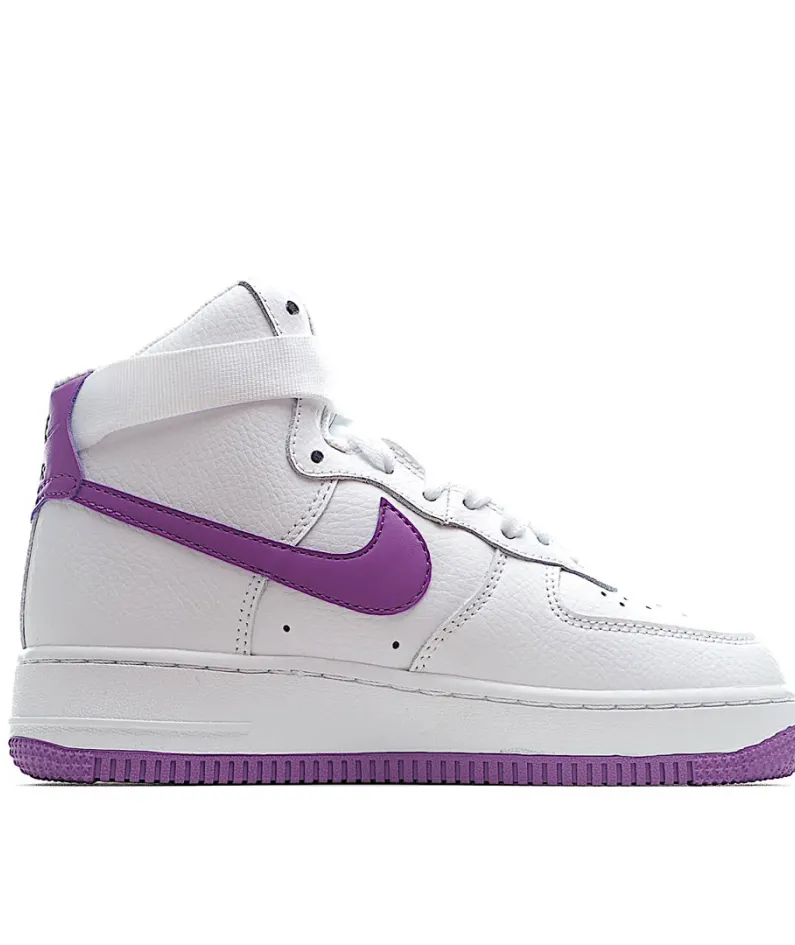Nike Air Force 1 High '07 White and Purple High Top