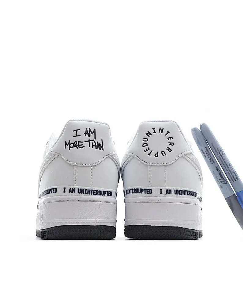 NikeUninterruptedNike Air Force 1" White Chalkboard Sneakers