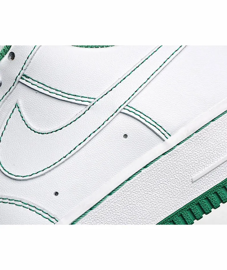 Nike Air Force 107 White and Green Low Top