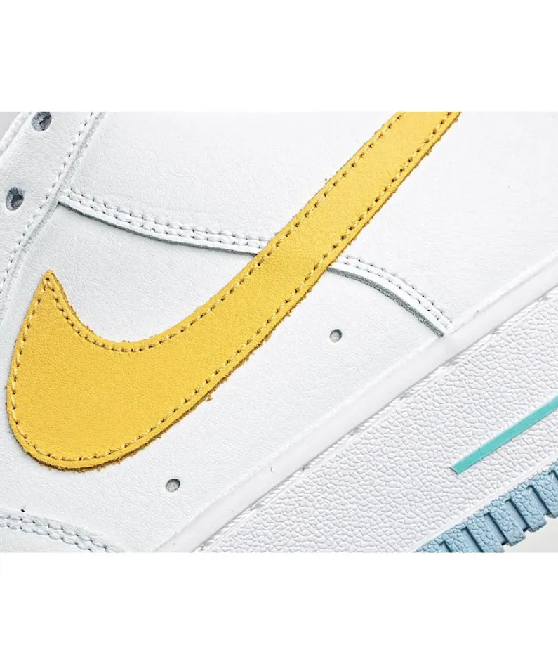Nike Air Force 1 Low Low Top White Yellow Blue