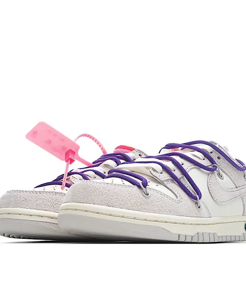 Nike SB Dunk OFF-WHITE Gray Purple Rose