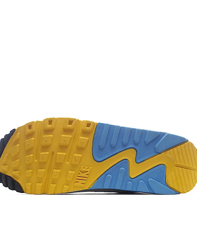 Nike Air Max 90 "Solar Flare" White, Blue and Yellow