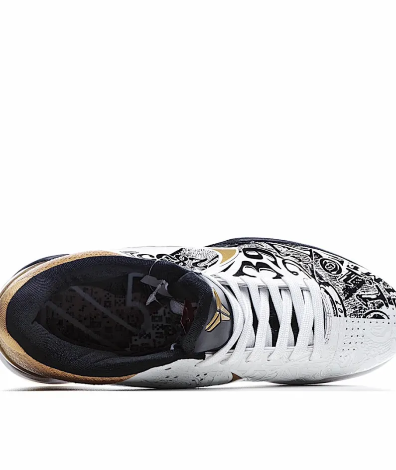 Nike Nike Zoom Kobe ProtroBig Stage Parade low-top basketball shoes black and white gold