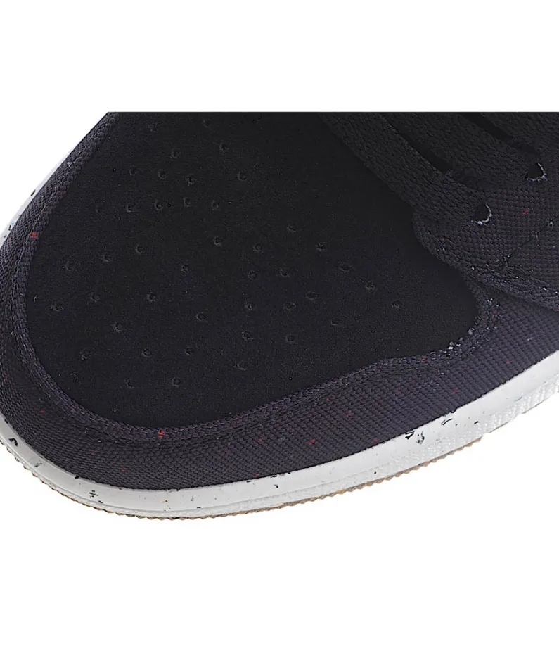 Air Jordan 1 MiD Mid-Top Basketball Shoes Ink Canvas Black