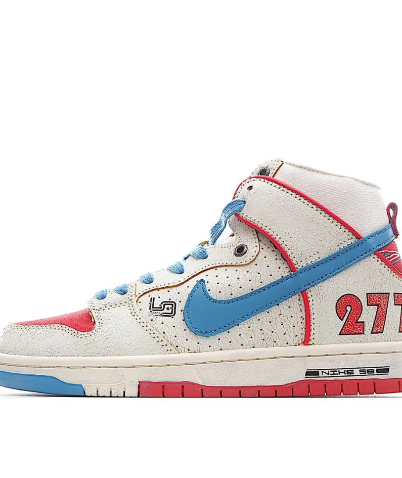 Nike Ishod Wair X Magnus Walker X Nike SB Dunk High Pro Decon QS White Blue Red