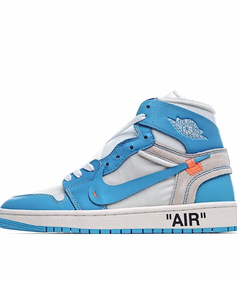 Air Jordan 1 Retro High OFF-WHITE University Blue UNC THE THE OW北卡蓝 