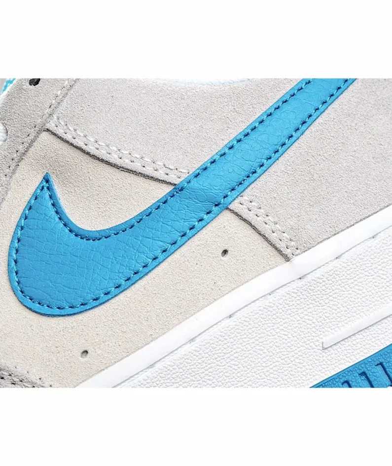 Nike Air Force 1 07 LV8 EMB Suede Grey Blue Hook