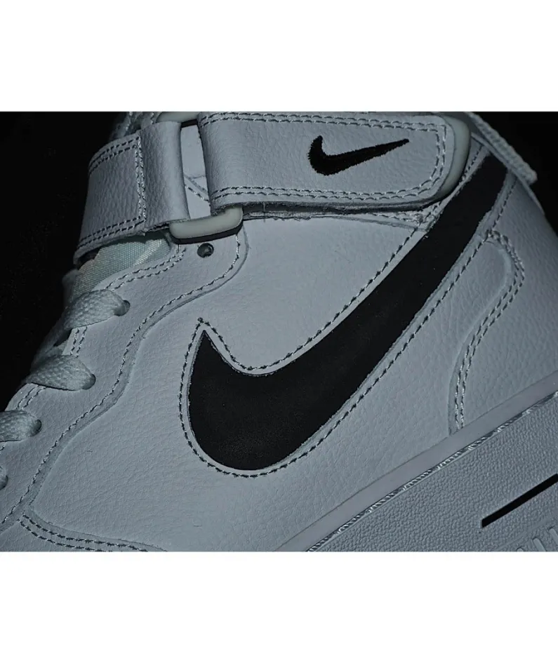 Nike Air Force 1 Lv8 Mid Top White Black 3M Reflective