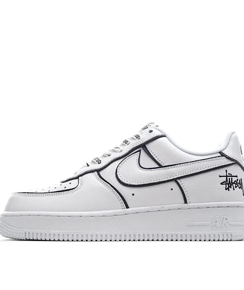 Stussy x Nike Air Force 1 Low Low Top Sneakers 3M Reflective