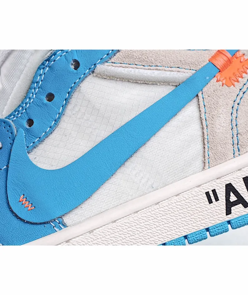 Air Jordan 1 Retro High OFF-WHITE University Blue UNC THE THE OW北卡蓝 