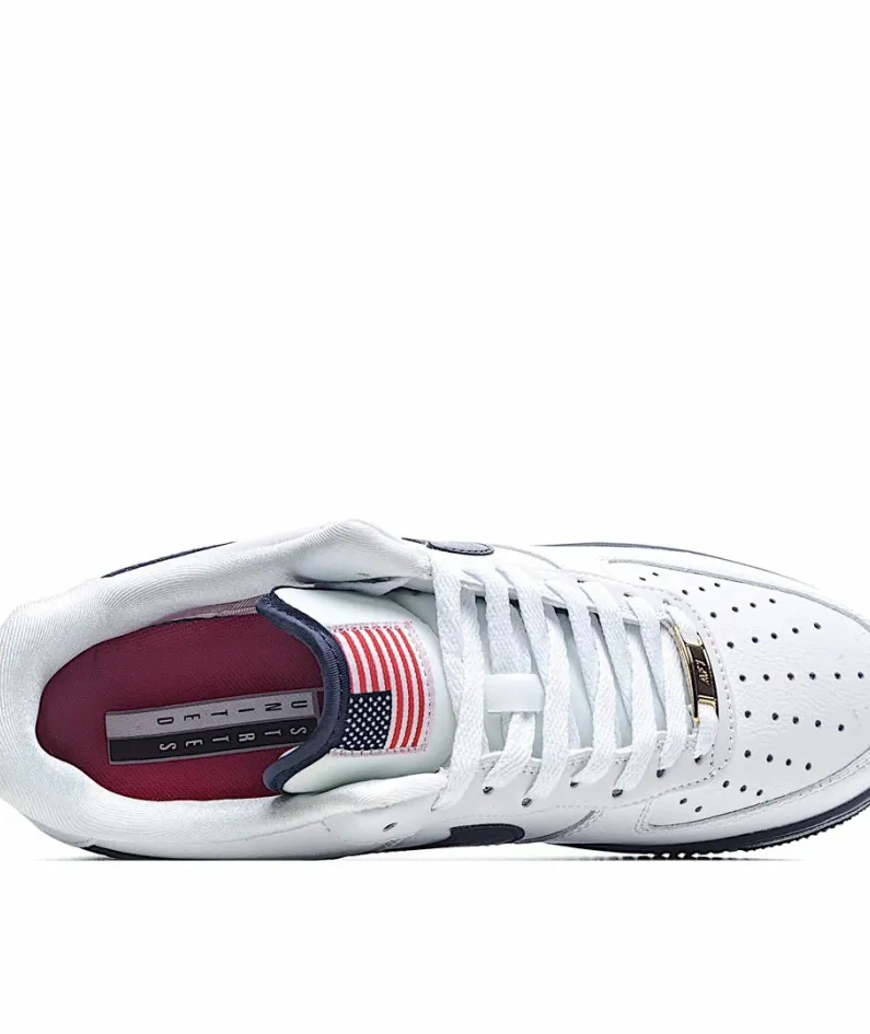 Nike Air Force 107 Low USA White and Blue Low Top