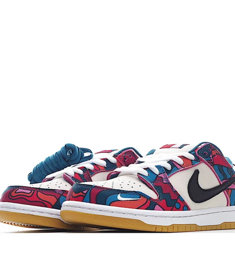 Nike Parra x Nk Dunk SB Low Pro White Blue Red