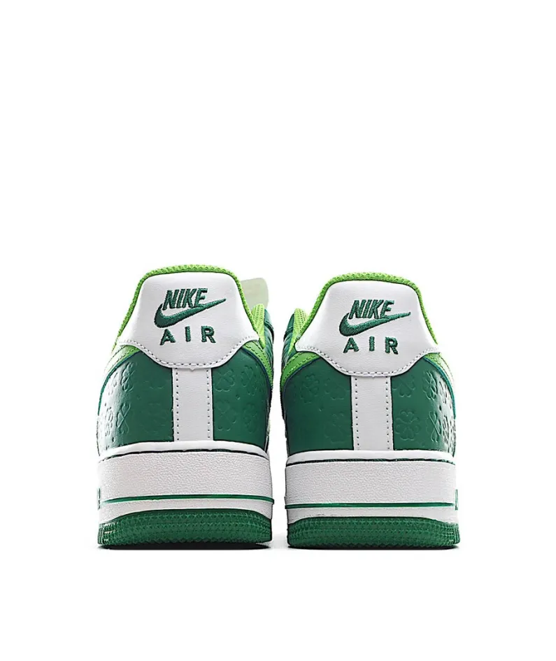 Nike Air Force Low First Use White and Green Low-Top Sneakers