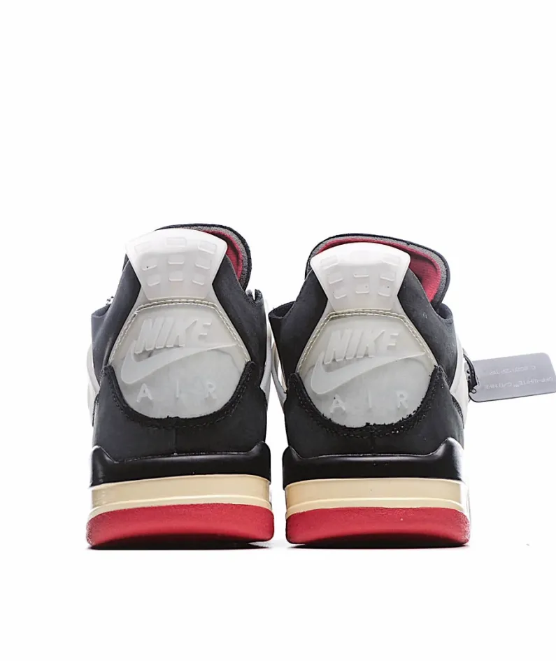 Air Jordan AJ4 RetroCream Cicada Wing Black Gray Red Air Jordan AJ4 RetroCream Cicada Wing Black Gray Red