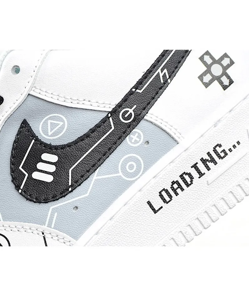 Nike Air Force 1 Low'07 Black, White and Grey Low Top Sneakers