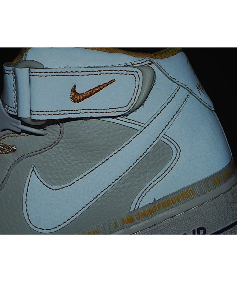 Uninterrupted Nike Air Force 1 Beige Mid-Top Sneakers